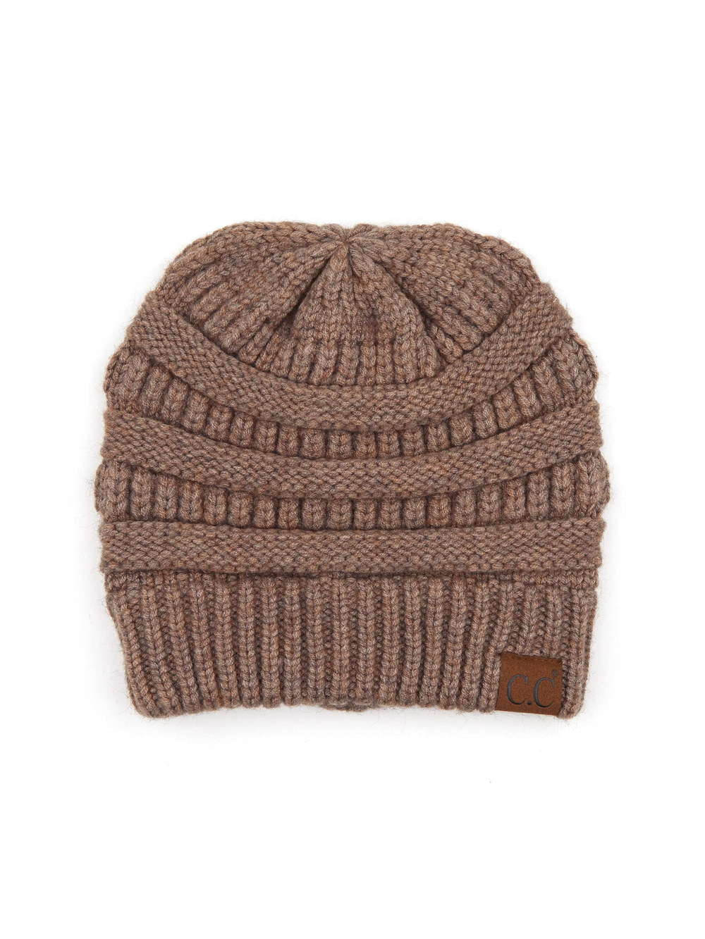 Exclusives Cable Knit Beanie - Thick, Soft & Warm | Yarn-Taupe Mix | Size OS